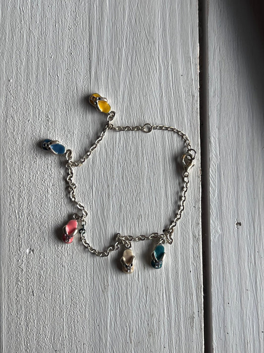 Enamel Flip-Flop Charm Anklet & Bracelet - The Mustard Seed Collection, The Seed