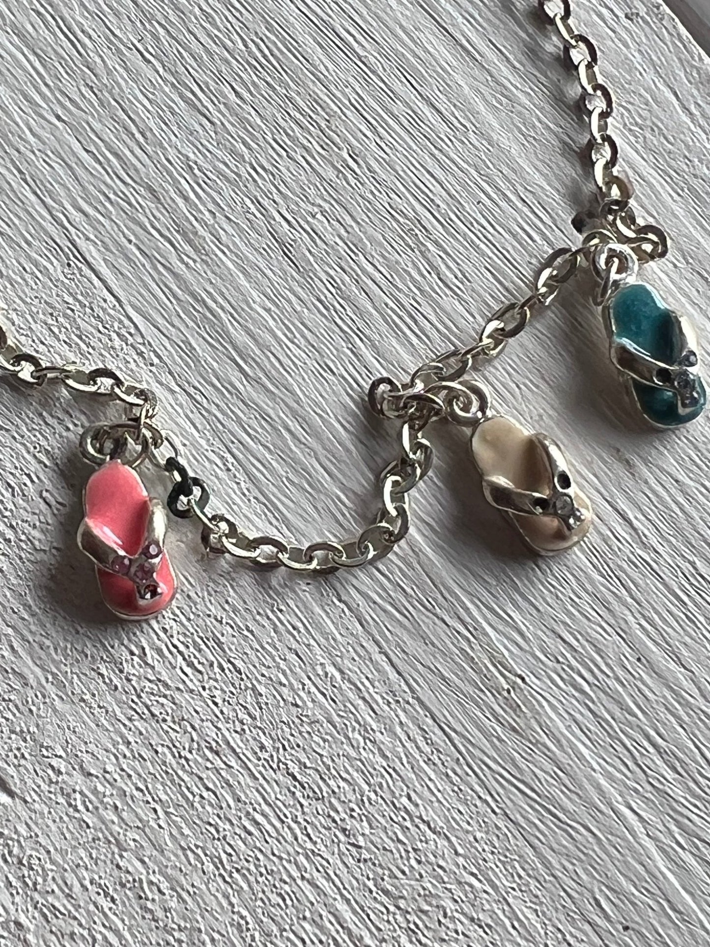 Enamel Flip-Flop Charm Anklet & Bracelet - The Mustard Seed Collection, The Seed