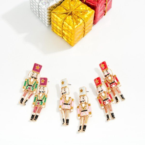 Enamel Nutcracker Drop Earrings - The Mustard Seed Collection, The Seed