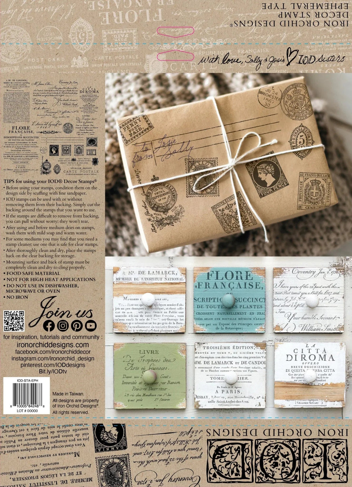 Ephemeral Text 12x12 IOD Stamp™ - The Mustard Seed Collection, The Seed