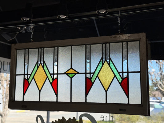Extra Large Stained Glass Window 22" tall 44" long - The Mustard Seed Collection, The Seed