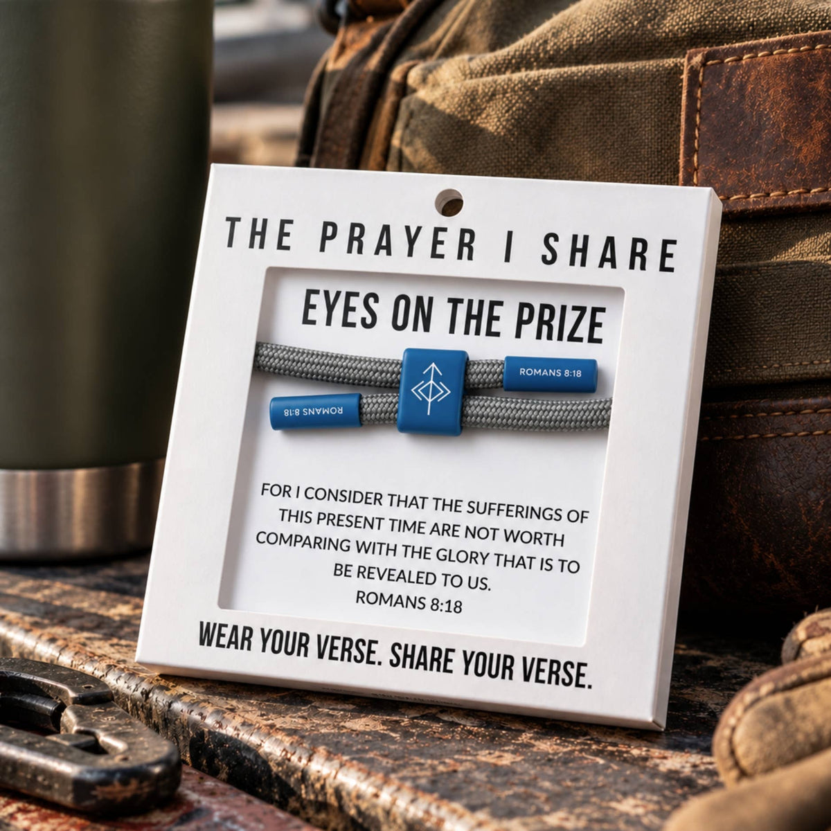 EYES ON THE PRIZE Christian Cord Bracelet, Bible Verse Gifts The Prayer I Share