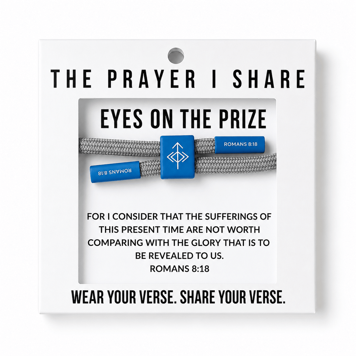 EYES ON THE PRIZE Christian Cord Bracelet, Bible Verse Gifts The Prayer I Share
