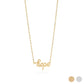 18K Gold PVD Stainless Steel  "Hope" Script Charm Necklace: Gold WJW