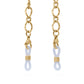 18K Gold PVD Stainless Steel Hammered Oval Sunglass Chain: Gold WJW