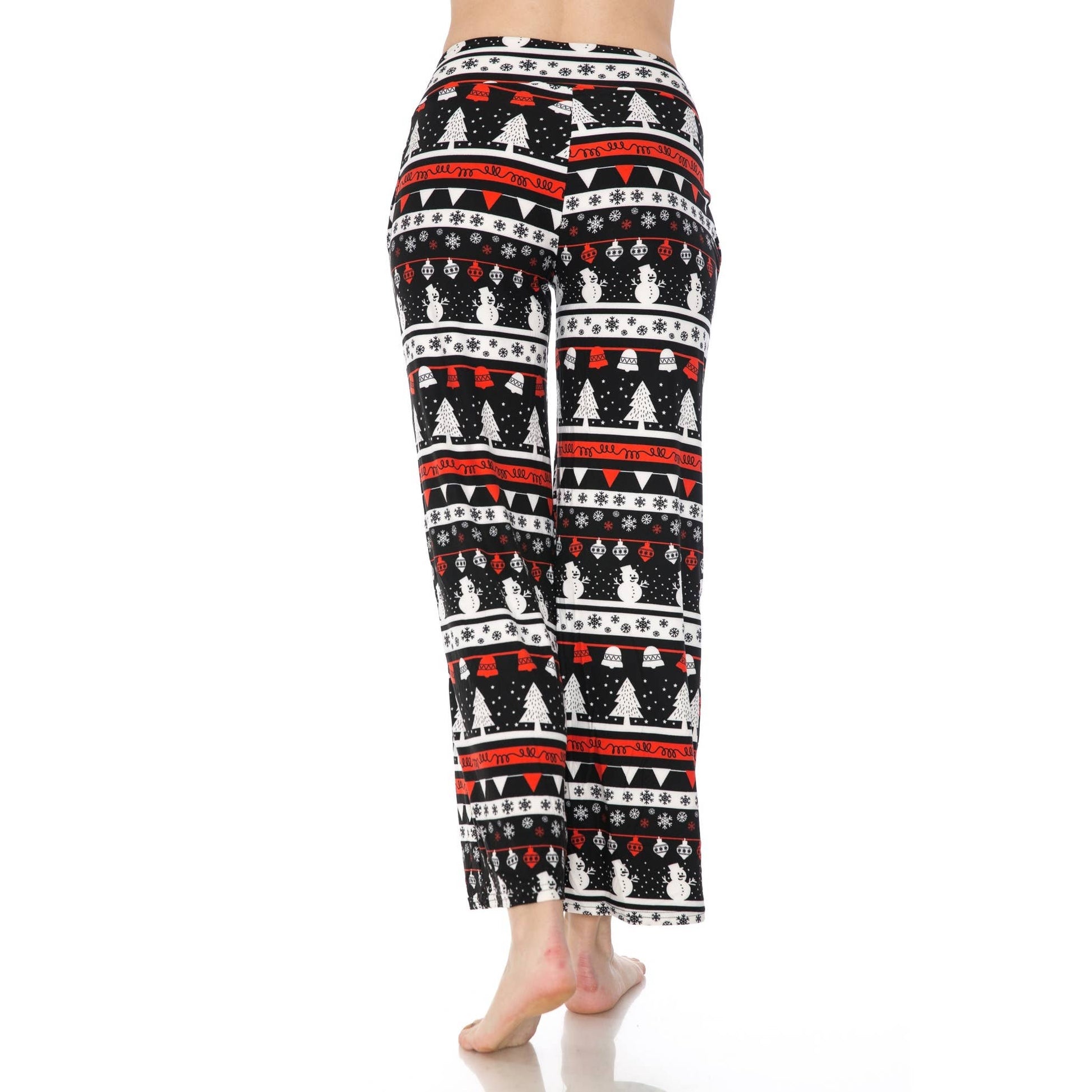 Holiday Print Buttery Soft Pajama Pants with Drawstring