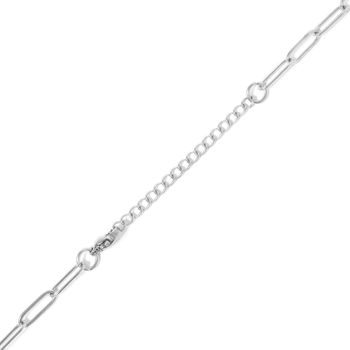 18K PVD Gold Carabiner "Faith" Paperclip Charm Necklace: Gold WJW