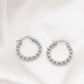 18K Gold PVD Stainless Steel Circle Ball Hoop Earrings: Gold WJW