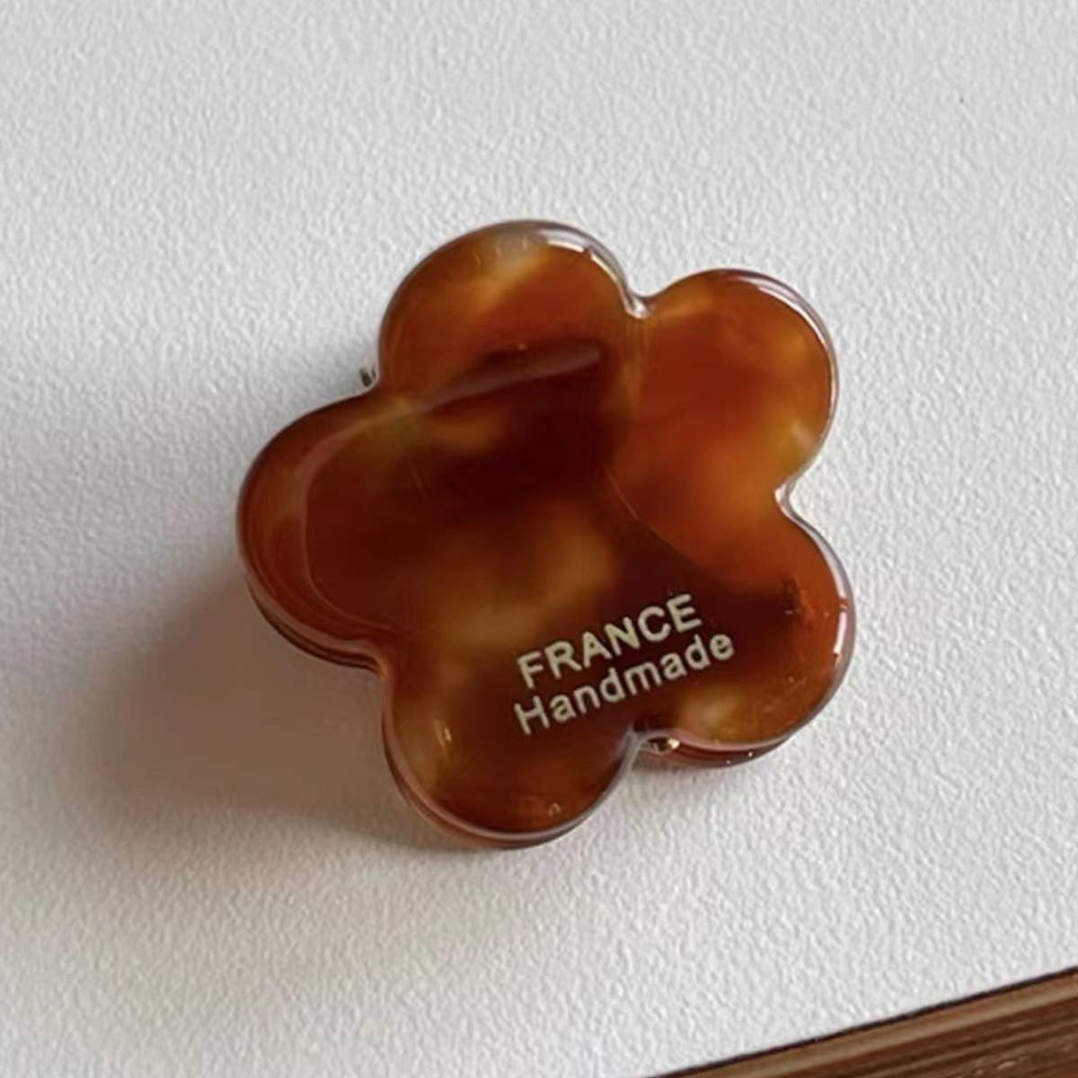 VINTAGE INK FLOWER SMALL HAIR CLAW HAIR CLIPS_CWAHA0863: CREAM / (OS) 1