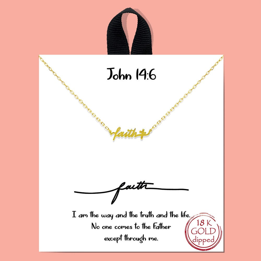 "Faith" Dainty Chain Link Necklace