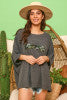 Loose Fit Top with "Mama" Camo Patch Fantastic Fawn