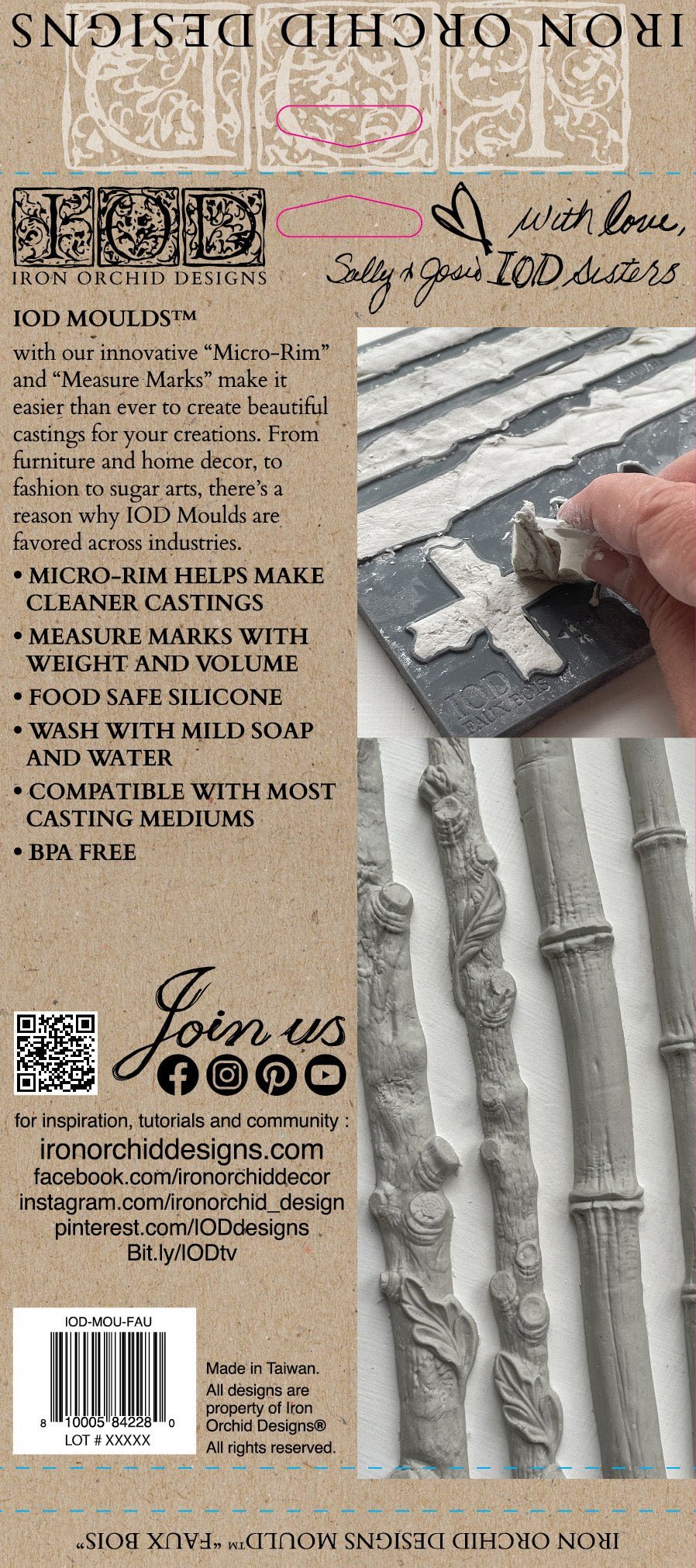 Faux Bois 6X10 IOD Mould - The Mustard Seed Collection, The Seed