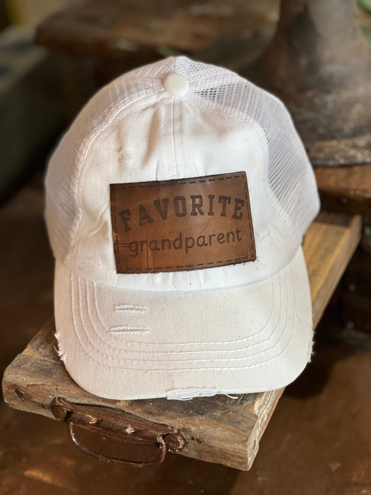 "Favorite Grandparent" Criss Cross Pony Cap 