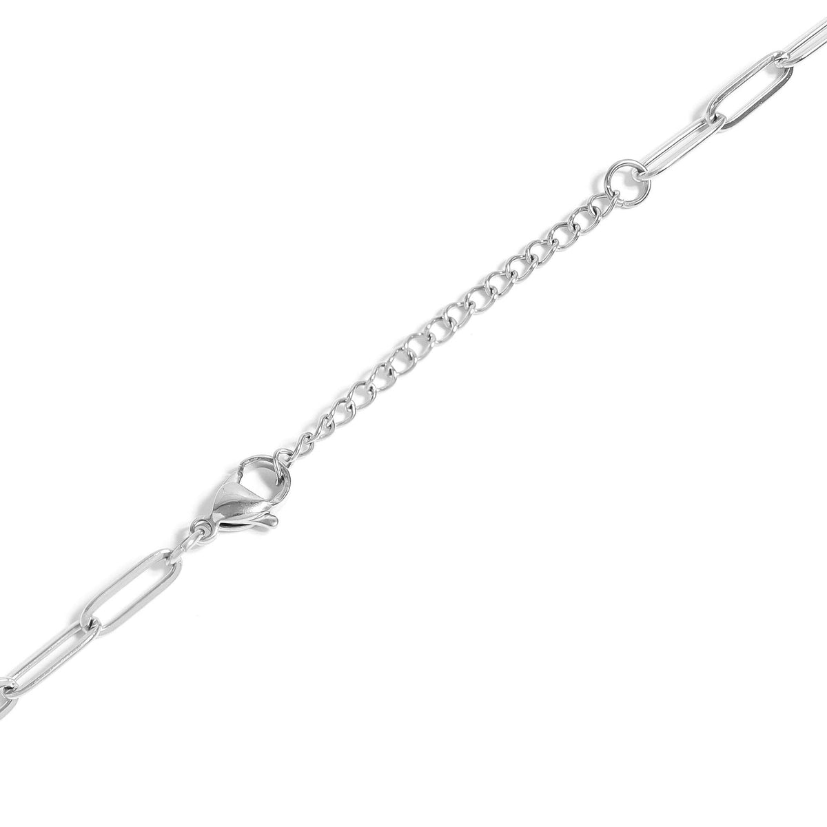 18K Gold PVD Paperclip Carabiner Necklace: Gold / 16+2" WJW
