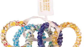 Hair Tie Phone Cord Set of 5 by Simply Southern Blue Yellow Floral