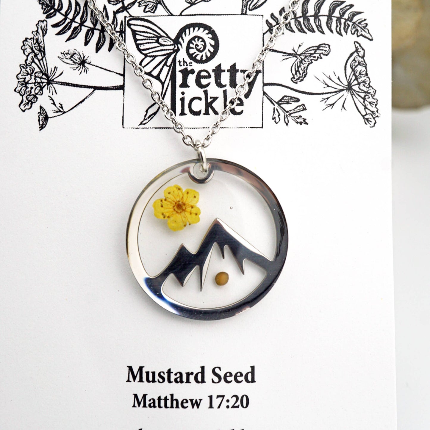 Mountain Mustard Seed Necklace: Stainless Steel
