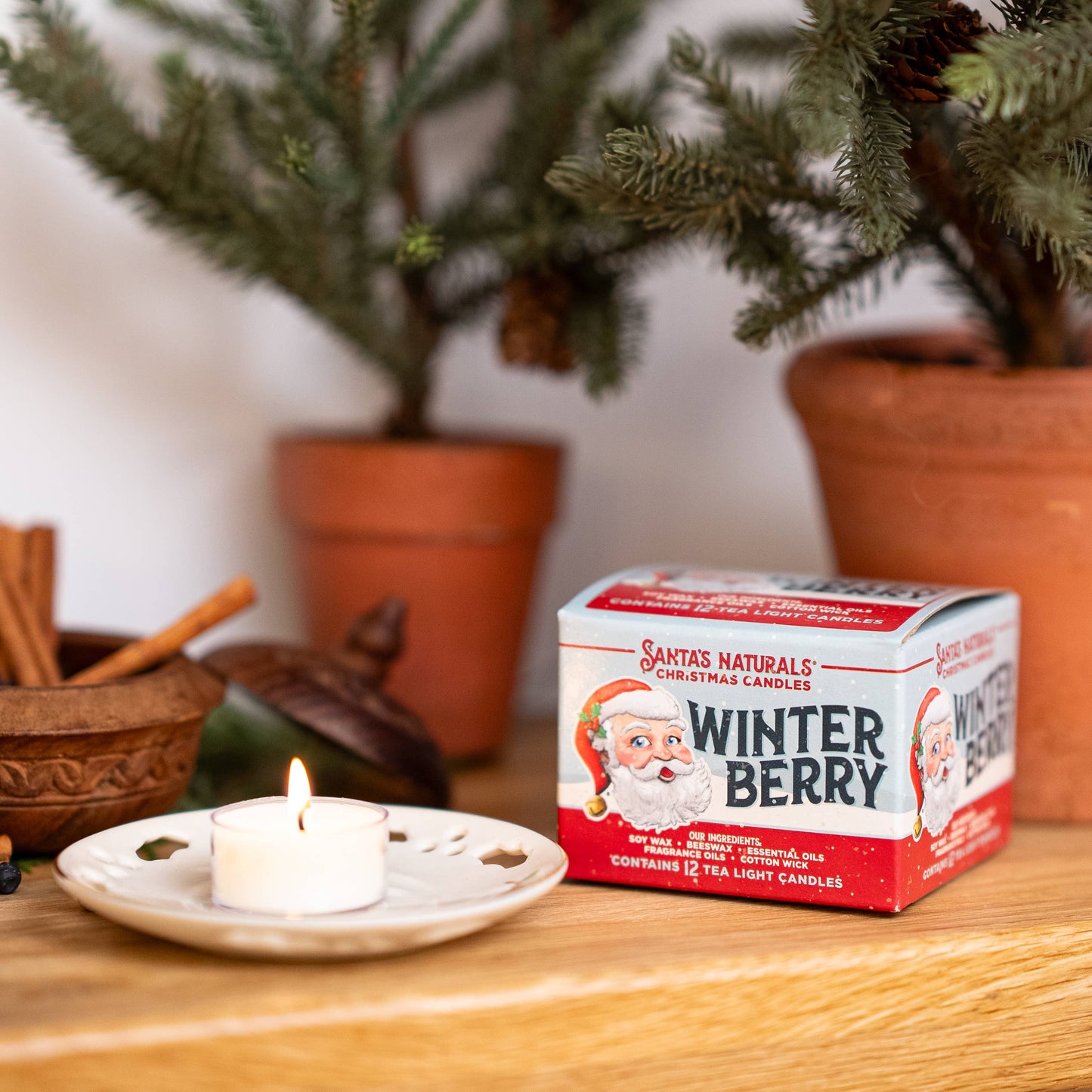 Christmas Tea Light Candle in Winter Berry ($7.50 each)