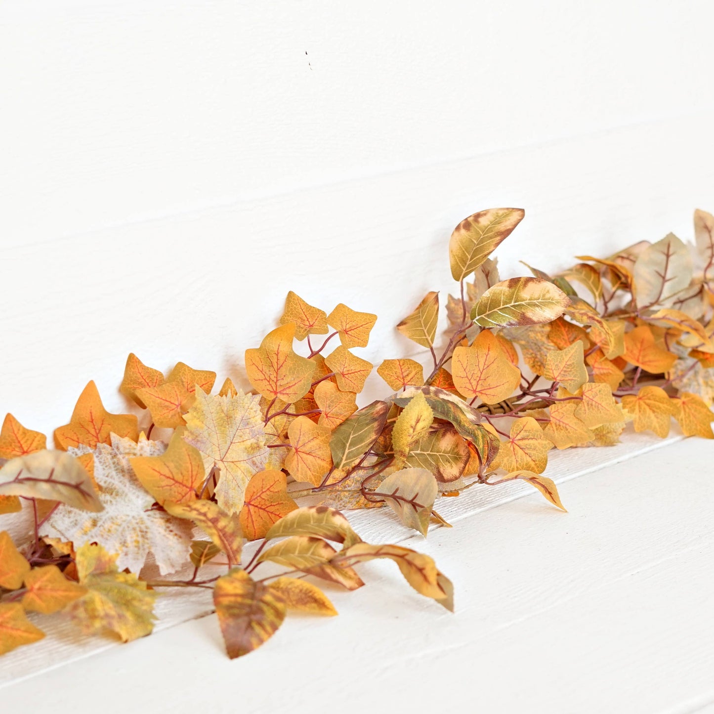 5ft Garland-Mix Late Autumn Leaves-