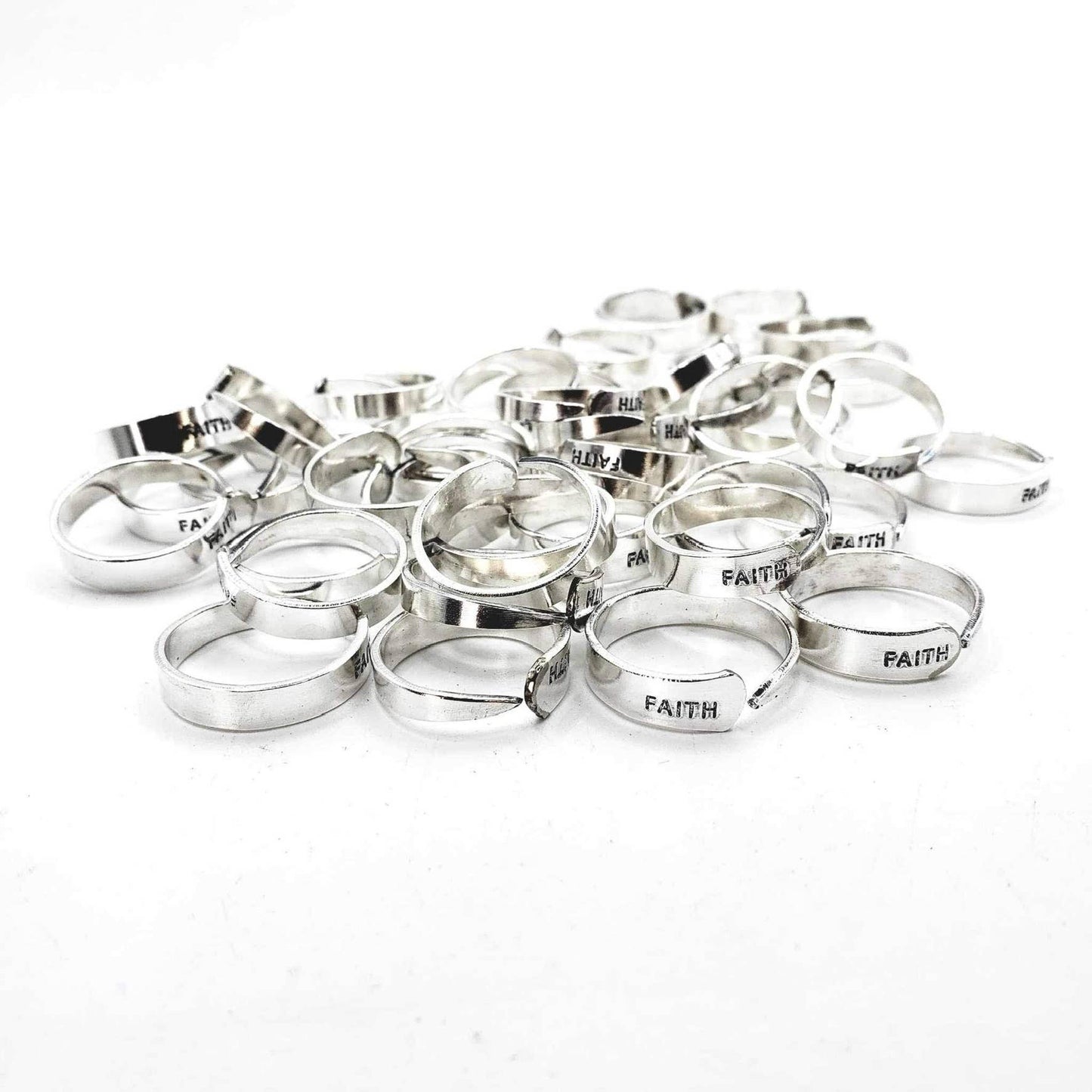 FAITH, HOPE, LOVE Fork Tine Rings