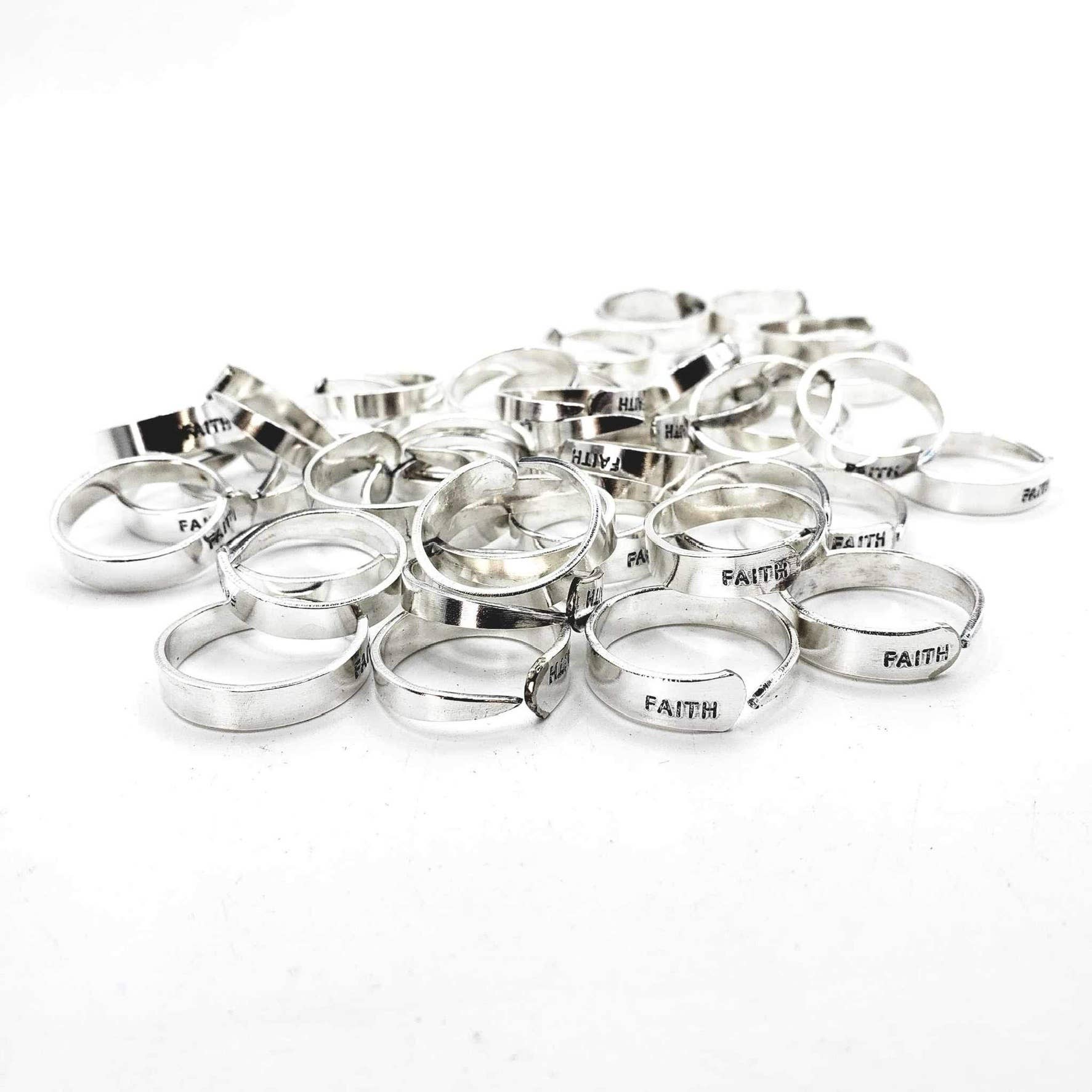 FAITH, HOPE, LOVE Fork Tine Rings