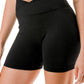 V-Waist Ribbed Shorts – High Waist Sculpt Fit: Black MIO WHOLESALE