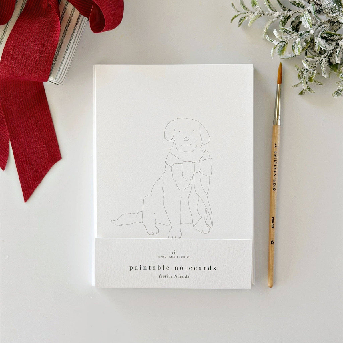 Festive friends paintable notecardGreeting Cards