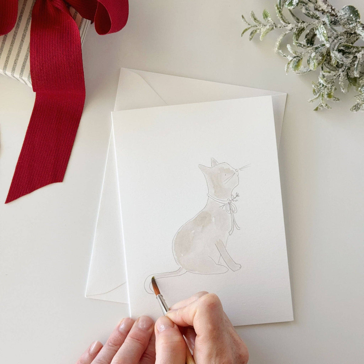 Festive friends paintable notecardGreeting Cards