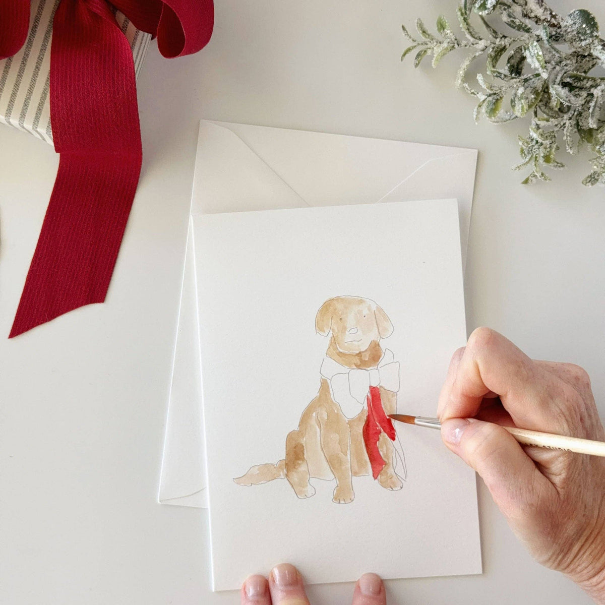 Festive friends paintable notecardGreeting Cards