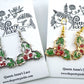 Festive Holly Earrings: Yellow Gold