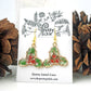 Festive Holly Earrings: Yellow Gold