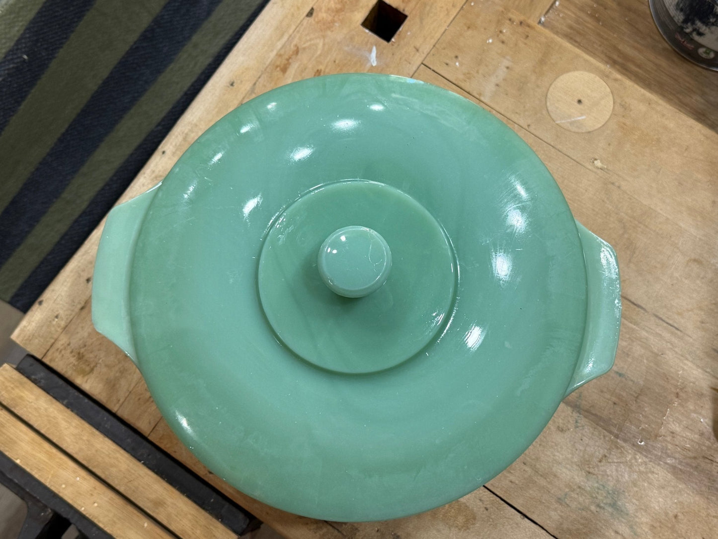 Fire King 2000 Jadeite Covered Casserole - The Mustard Seed Collection, The Seed