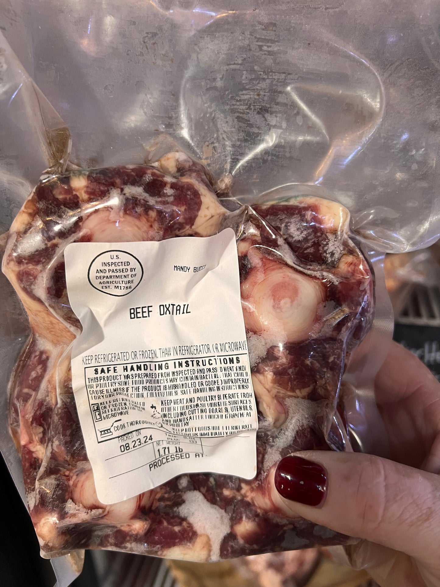 FL Grass Fed Grass Finished OX Tail