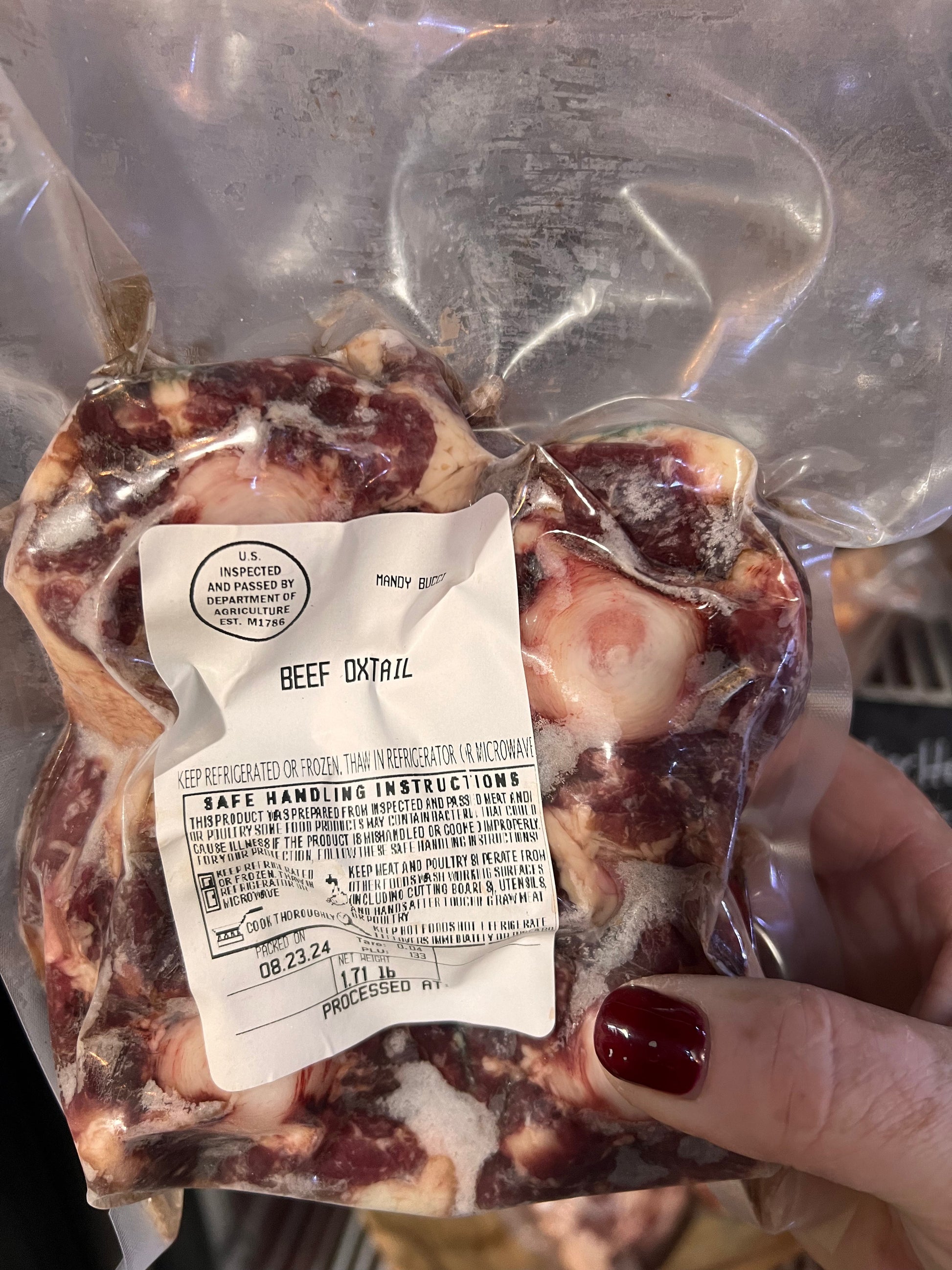 FL Grass Fed Grass Finished OX Tail