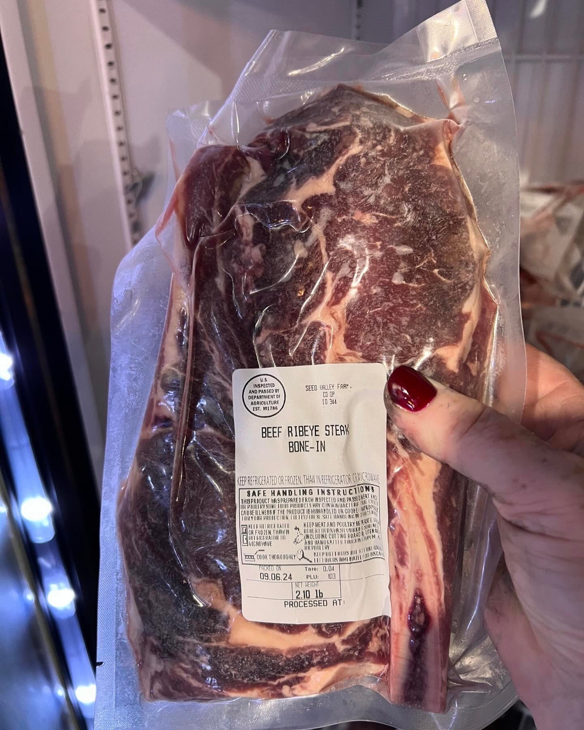 FL Grass Fed Grass Finished Ribeye Bone In Steak - The Mustard Seed Collection, The Seed