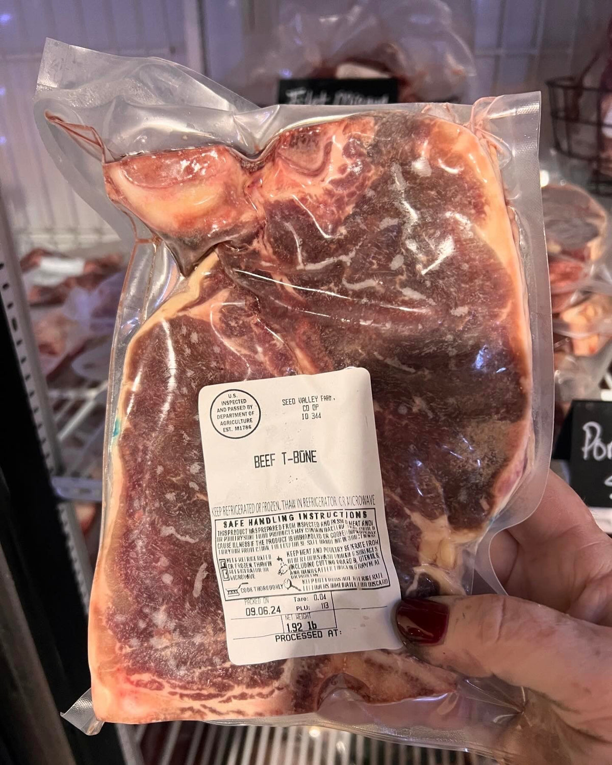 FL Grass Fed Grass Finished T Bone Steak - The Mustard Seed Collection, The Seed