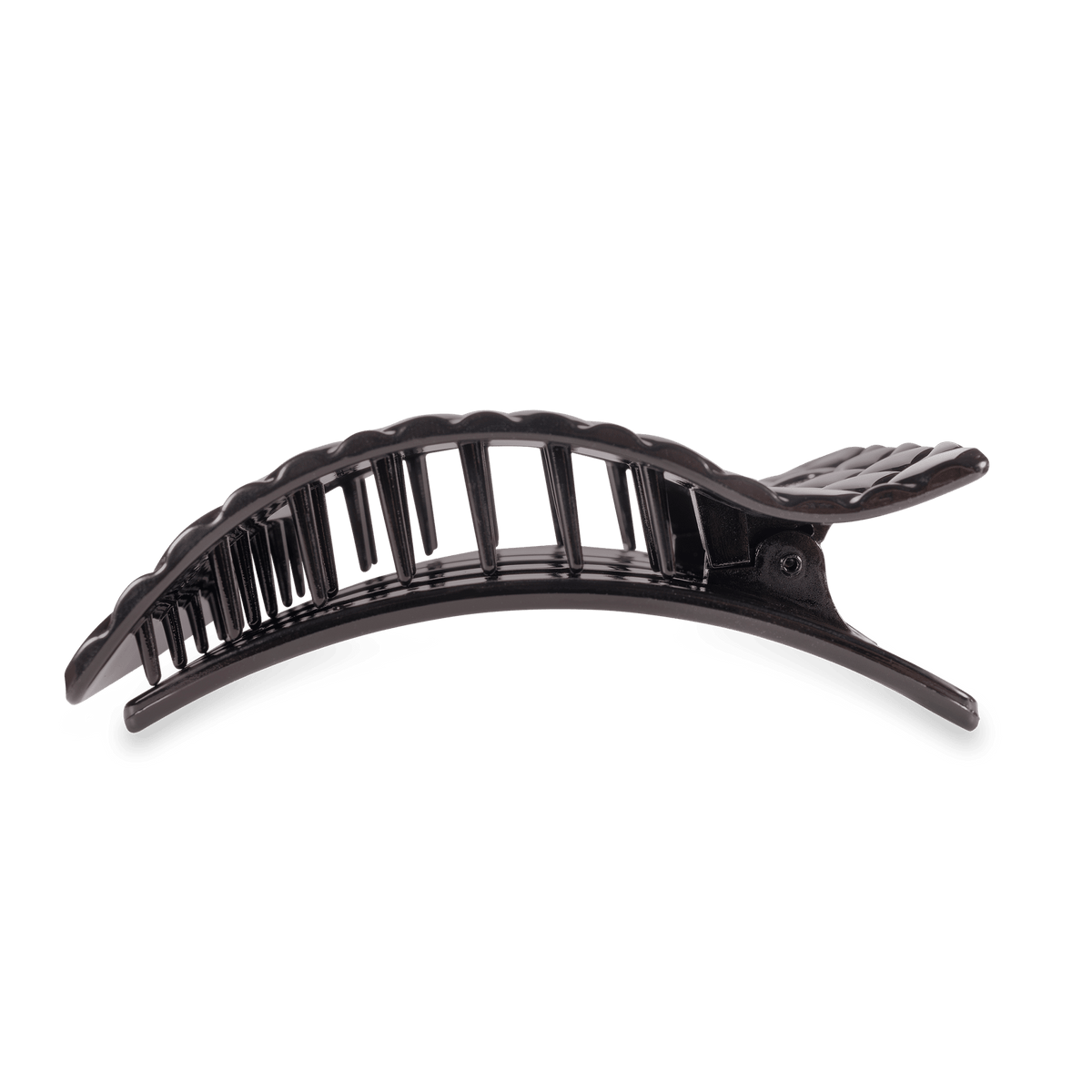 Flat Rectangle Hair Clip | Large | Jet Black Quilted - The Mustard Seed Collection, The Seed