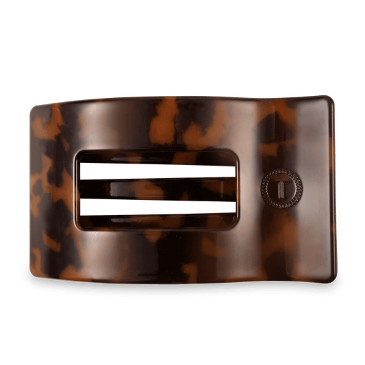 Flat Rectangle Hair Clip | Large | Tortoise