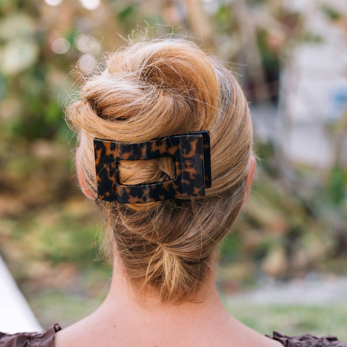 Flat Rectangle Hair Clip | Large | Tortoise - The Mustard Seed Collection, The Seed