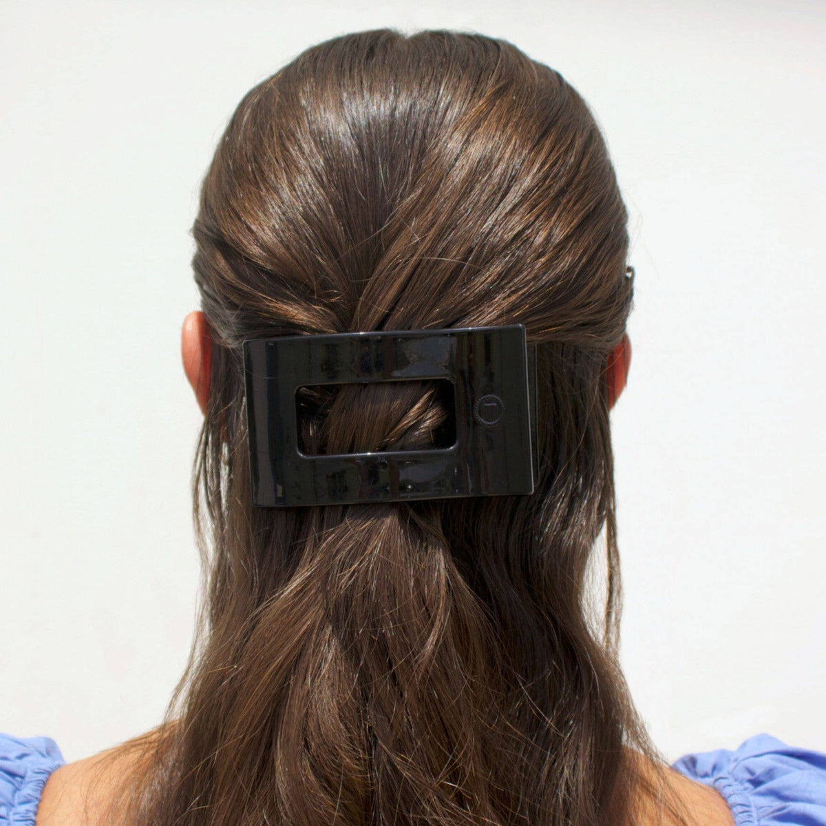 Flat Rectangle Hair Clip | Medium | Jet Black - The Mustard Seed Collection, The Seed