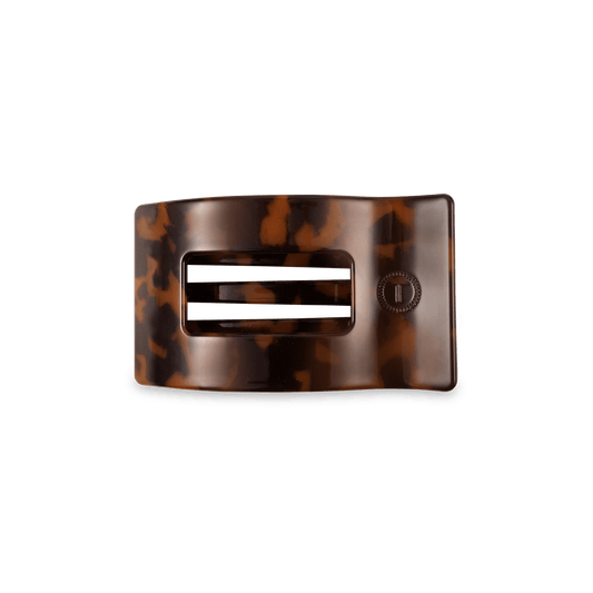 Flat Rectangle Hair Clip | Small | Tortoise