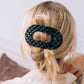 Flat Round Hair Clip | Large | Jet Black Quilted - The Mustard Seed Collection, The Seed