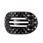 Flat Round Hair Clip | Large | Jet Black Quilted - The Mustard Seed Collection, The Seed
