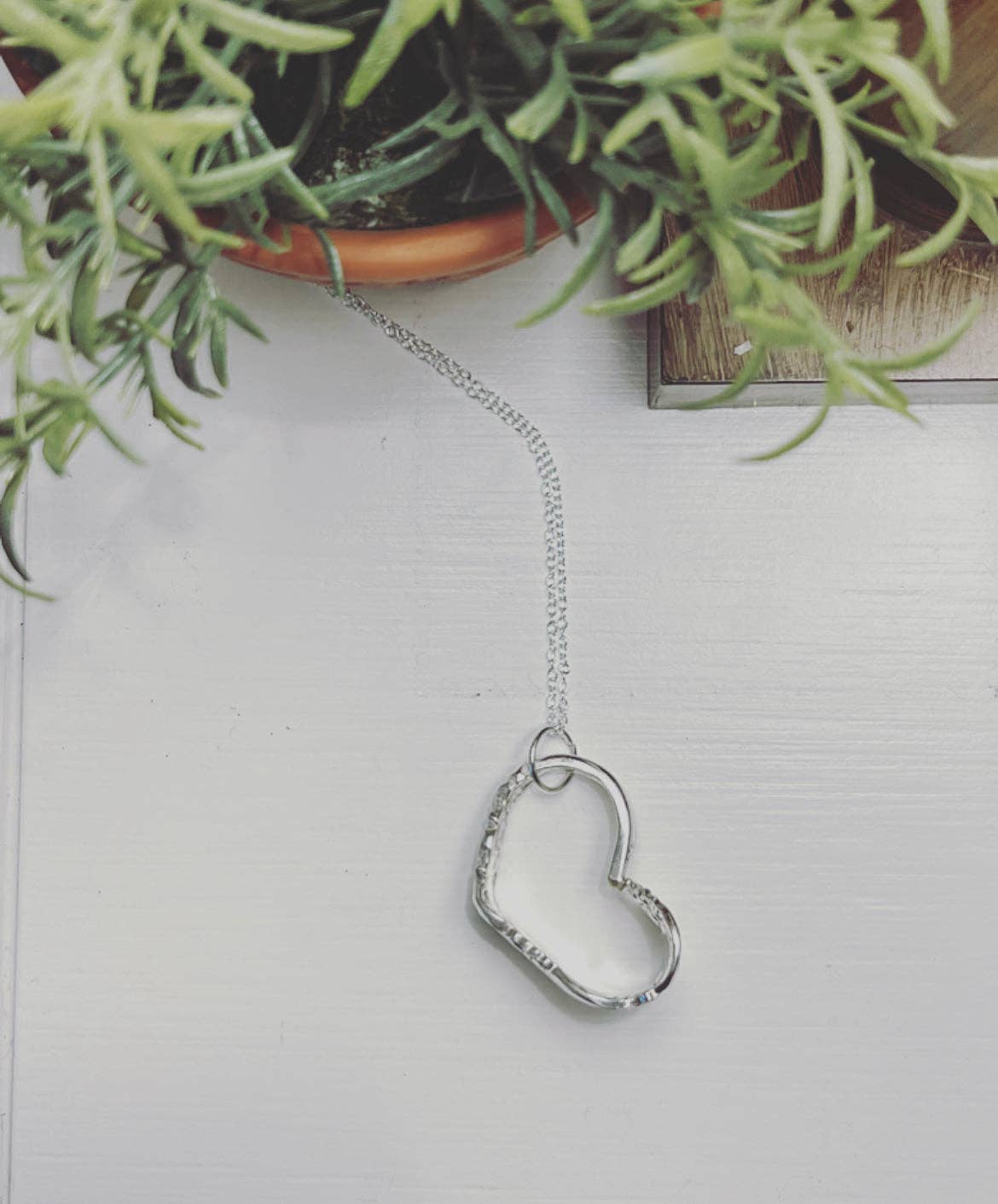 Floating Heart Necklace - The Mustard Seed Collection, The Seed
