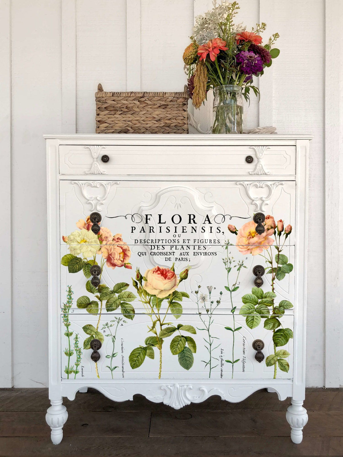 Flora Parisiensis 24x33 Decor Transfer - The Mustard Seed Collection, The Seed