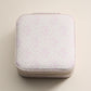 Floral Print Vegan Leather Travel Jewelry Box 