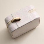 Floral Print Vegan Leather Travel Jewelry Box 