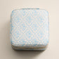 Floral Print Vegan Leather Travel Jewelry Box 