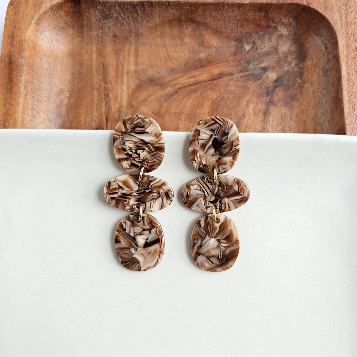 Florence Earrings - Hickory Brown - The Mustard Seed Collection, The Seed