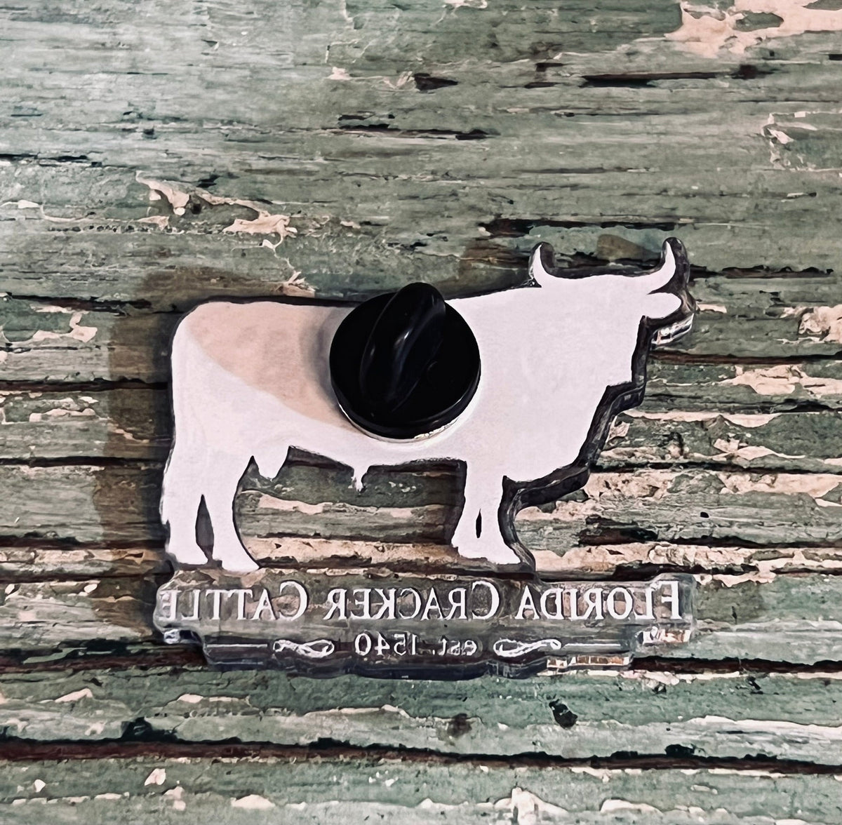 Florida Cracker Cattle Enamel Pin 
