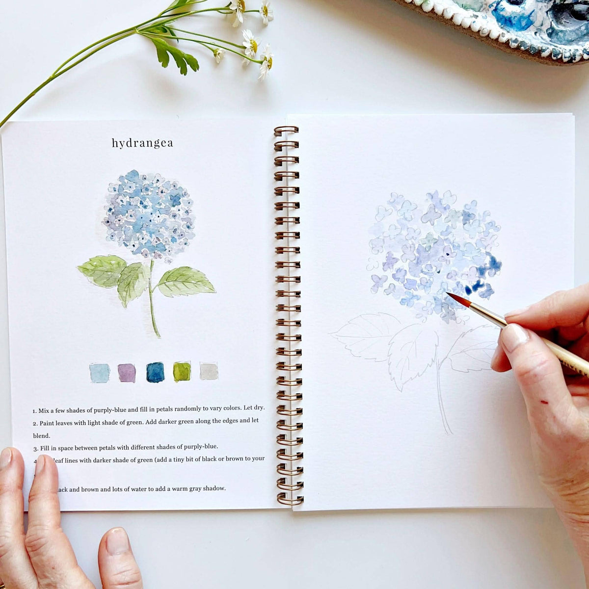 Flowers watercolor workbookcraft